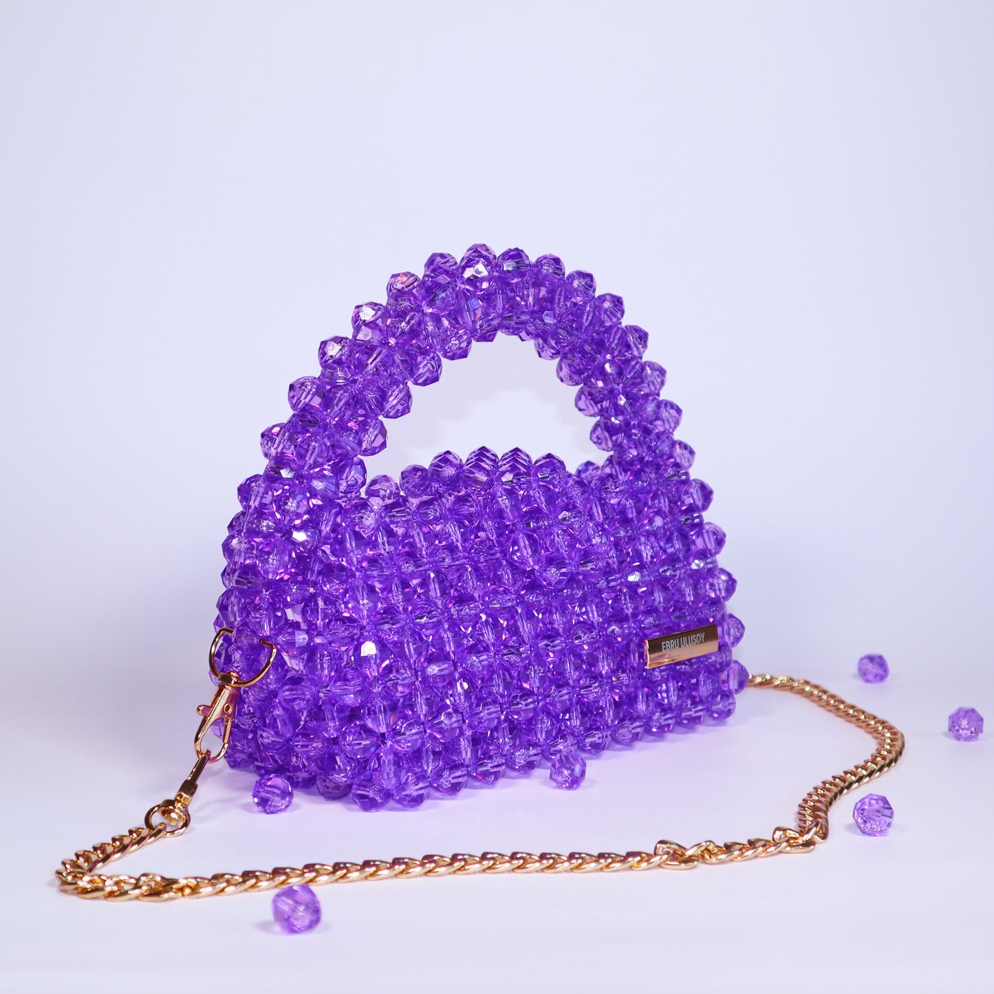 Lilac Bead Bag