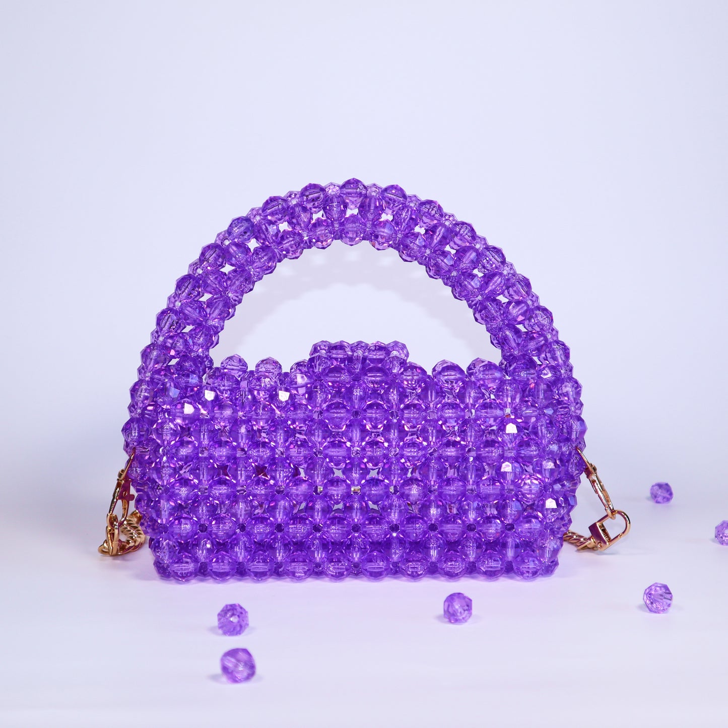 Lilac Bead Bag
