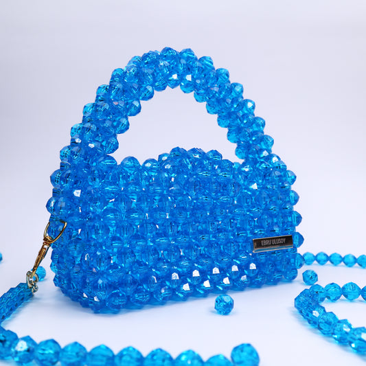 Blue Bead Bag
