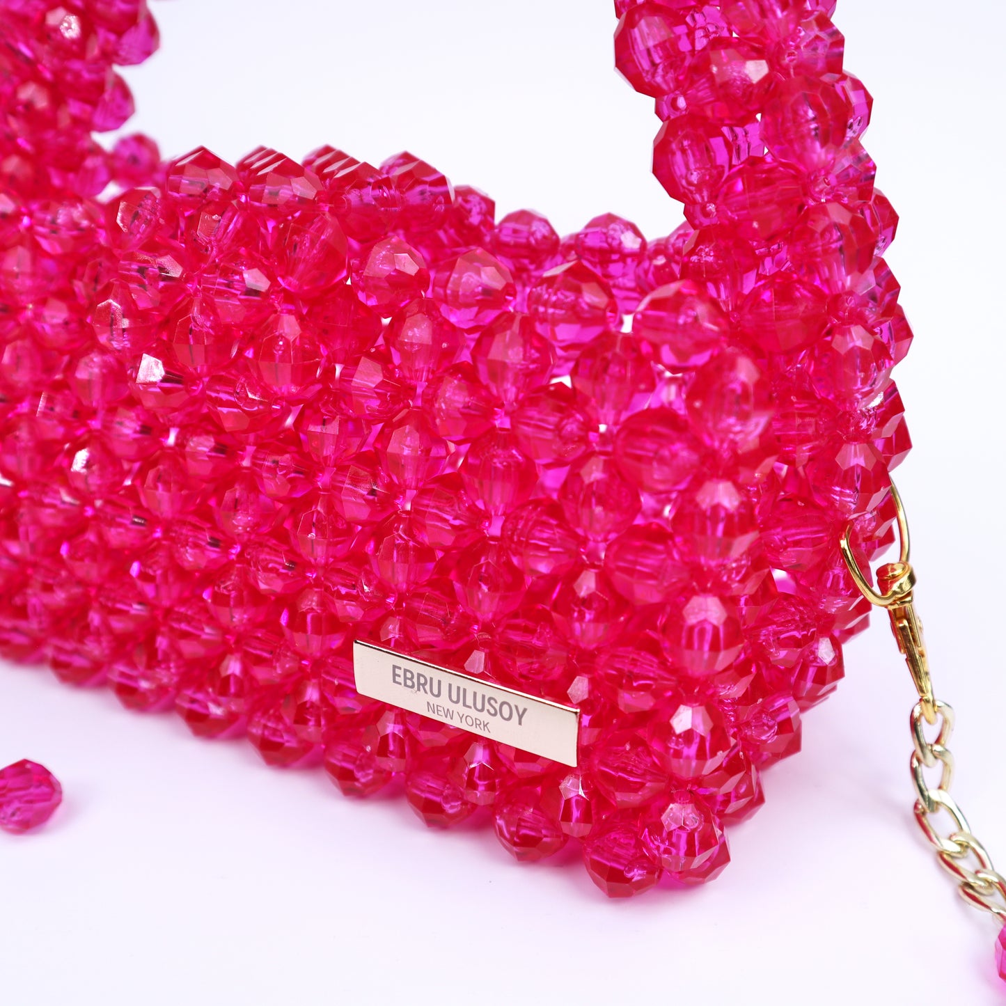 Pink Bead Bag