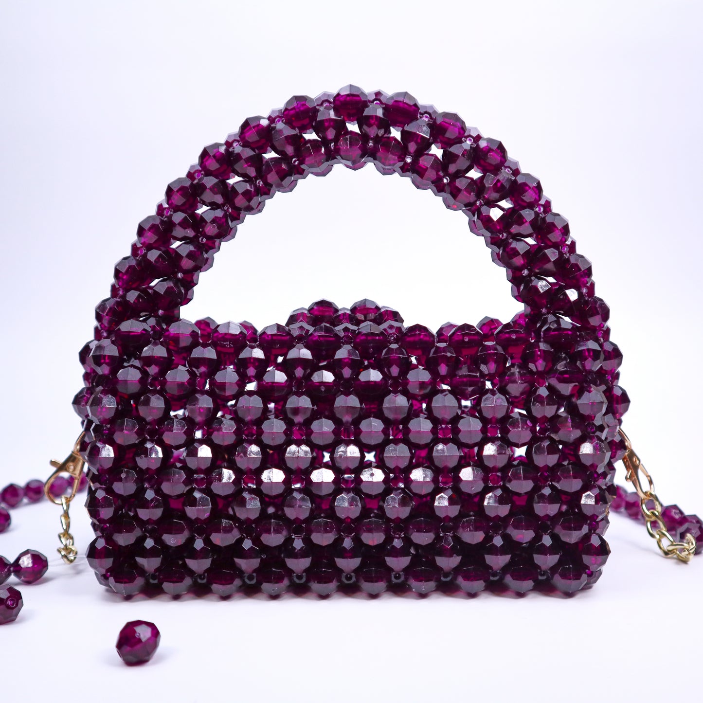 Purple Bead Bag