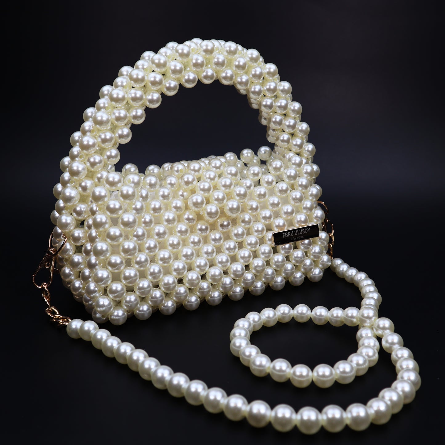 Ivory Pearl Bead Bag