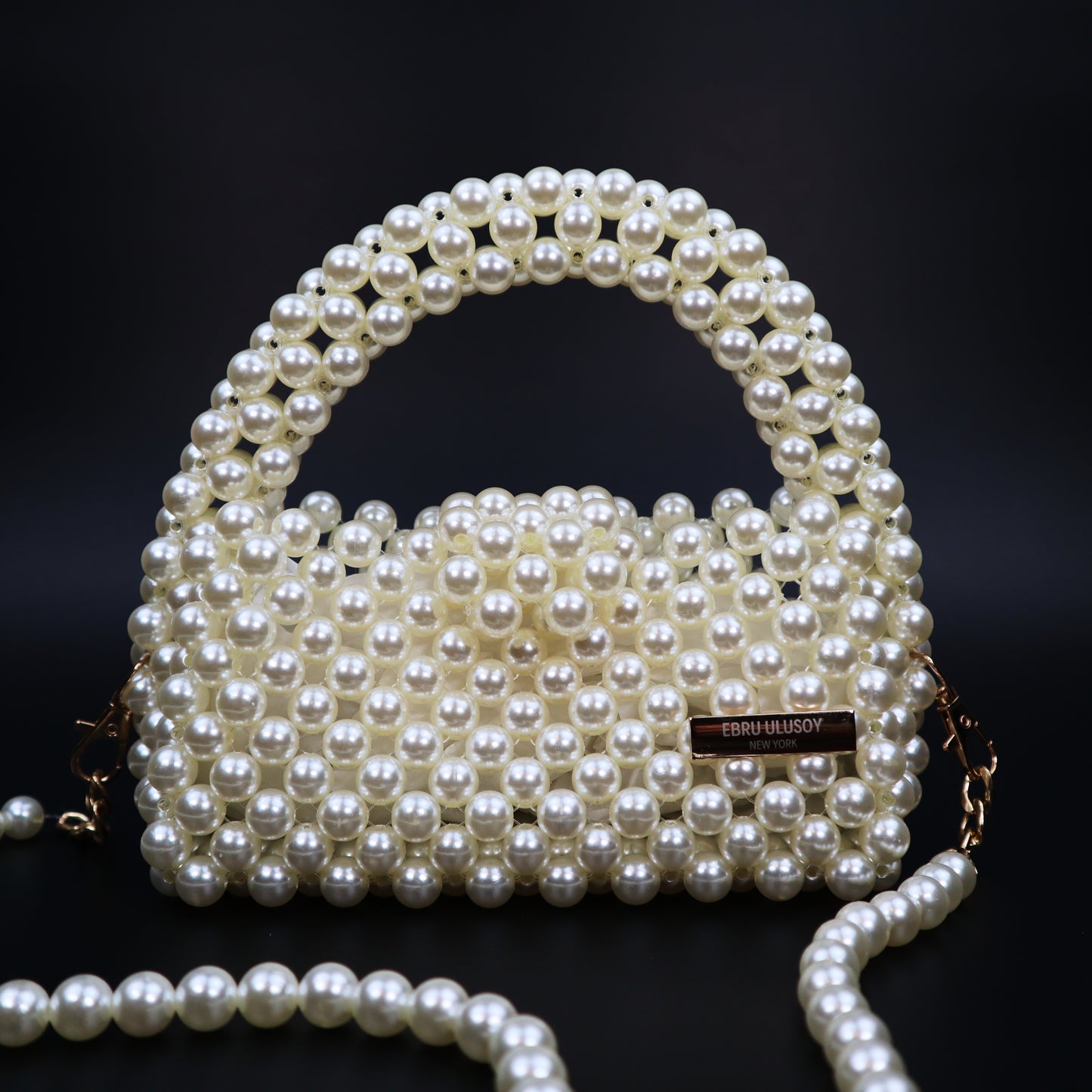 Ivory Pearl Bead Bag