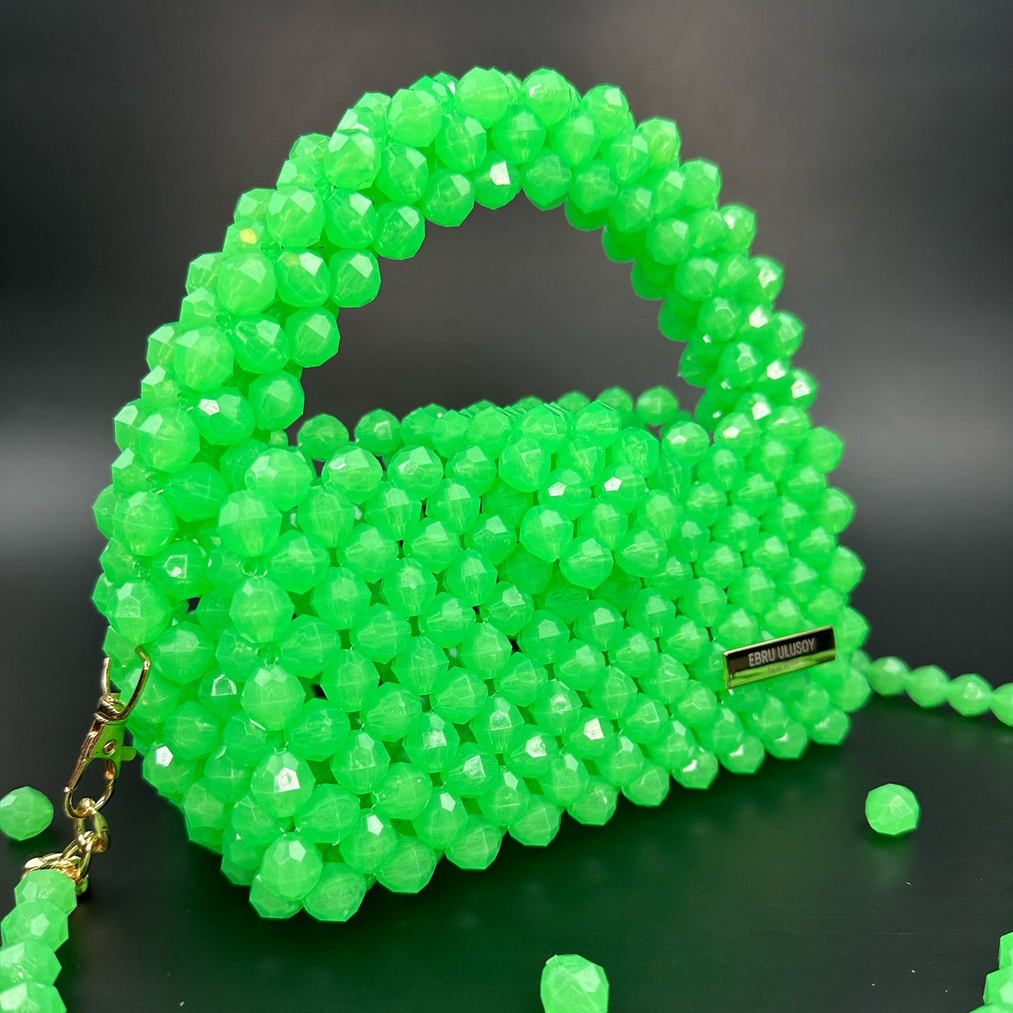 Glowing Green Bead Bag
